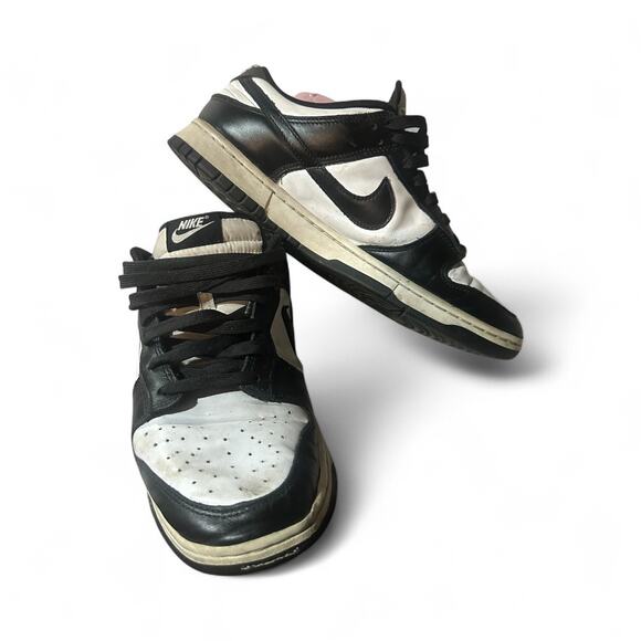 Nike Dunk Low Retro Panda Black White Lace Up Sneakers DD1391 Men's Size 10.5 - Picture 3 of 8